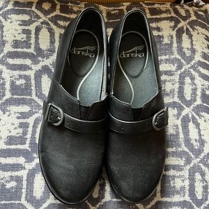 Dansko black leather loafers